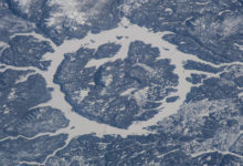 Manicouagan Crater in Quebec, Canada